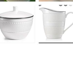 kate spade york avenue sugar bowl container AND creamer nwt